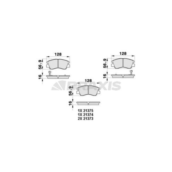 Braxis AB0430 Ön Fren Balatası L300 1990 2008 L200 1986 1996 MB500812