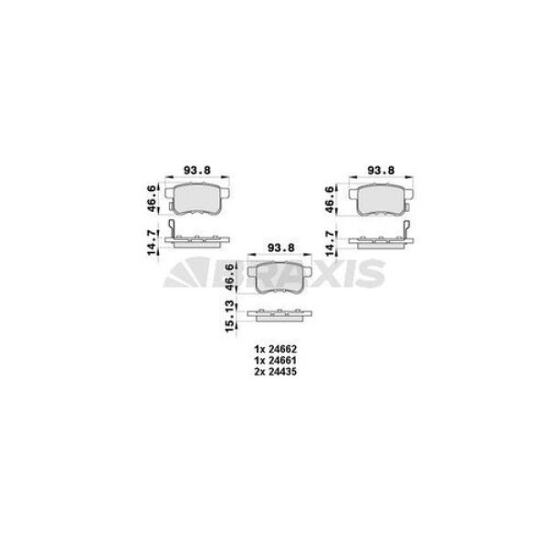 Braxis AB0437 Arka Fren Balatası Accord 09-11 43022TL1G01