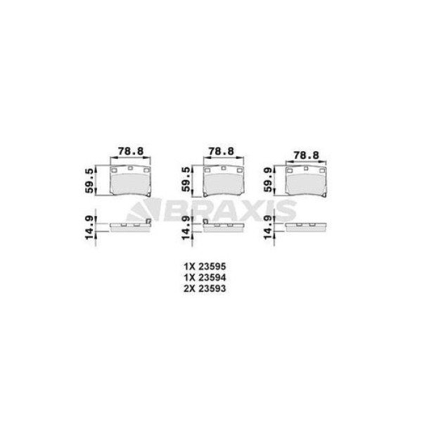 Braxis AB0492 Arka Fren Balatası Pajero II 90-97 MR389575 