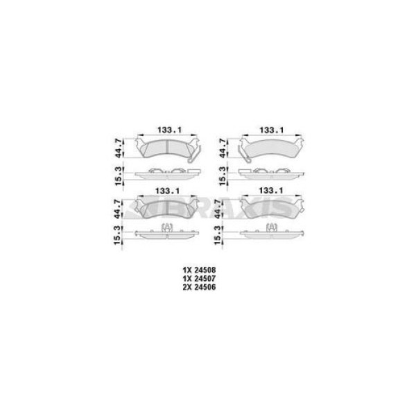 Braxis AB0497 Arka Fren Balatası Jeep Grand Cherokee I 4796344 