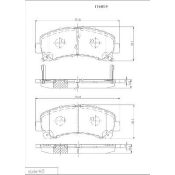 Braxis AB0534 Ön Fren Balatası D-Max 8Dh 2.5 DITD 2.5 DITD 4x4 3.0D 4x4 10 06 07 08 Sonrası UretIIen Araçlar İçin 8980791040