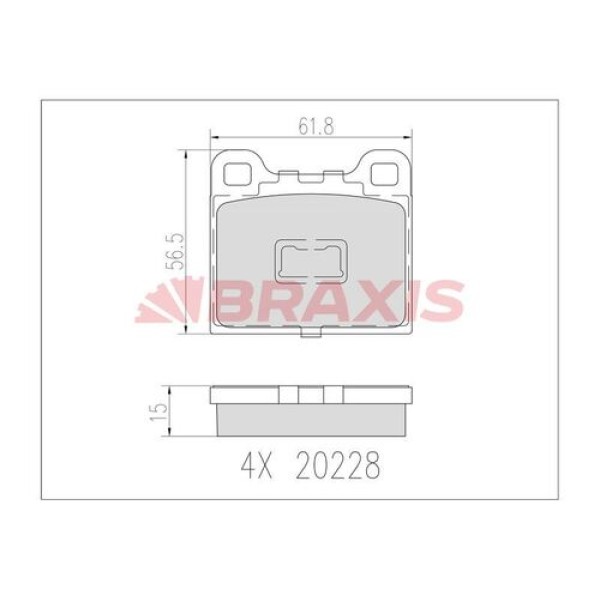 Braxis AB0602 Fren Balatası Ön Golf I Polo 75-Jetta I 80-84 Passat 73-Scirocco Derby Santana 81-50 74-80 72- 861698151A