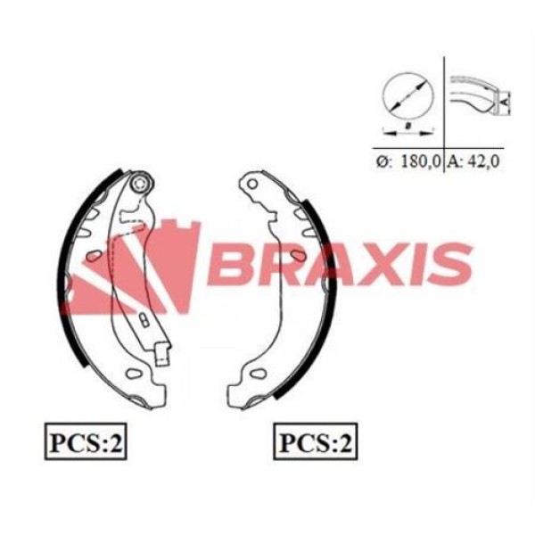 Braxis AC0013 Arka Fren Balatası Pabuç Renault 11 Renault 19 Renault 21 Manager Twingo Clio I (90-98) 7701949780