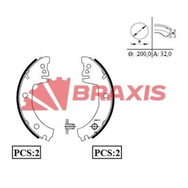 Braxis AC0015 Arka Fren Balatası Pabuç Favorit Felicia Em 007440071A