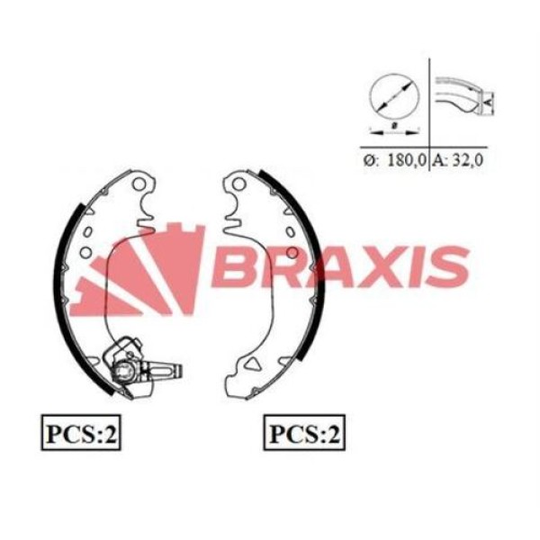 Braxis AC0017 Arka Fren Balatası Pabuç P106 Saxo ABS'siz 4241.J9 