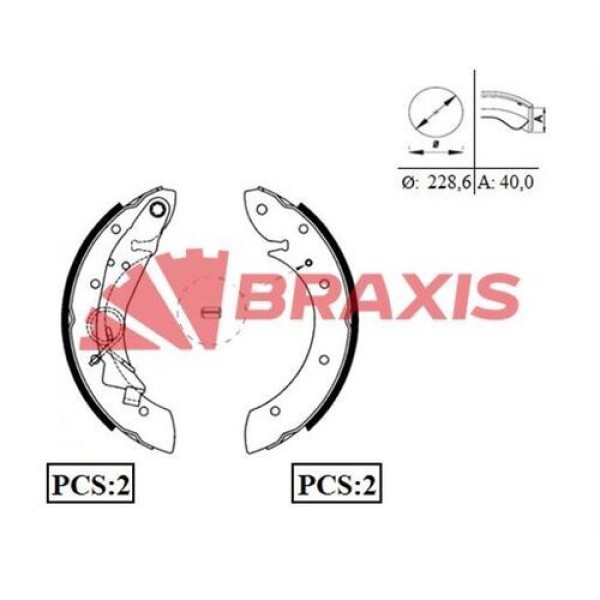 Braxis AC0023 Arka Fren Balatası Pabuç Partner Berlingo (97 08) Megane Scenic 98- 4241.K7 