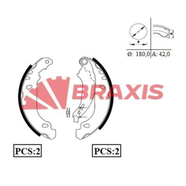 Braxis AC0036 Arka Fren Balatası Pabuç Clio II Symbol Logan Sandero 1.2 1.4 1.5 1.6 ABS'siz 7701205758