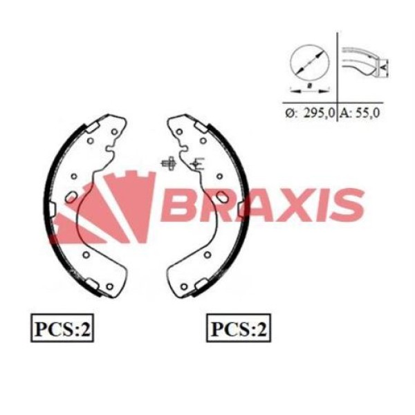 Braxis AC0045 Arka Fren Balatası Pabuç B2500 Pick Up 06-15 Bt 50 Ford Ranger 06-11 3651347 