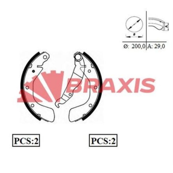 Braxis AC0054 Arka Fren Balatası Pabuç İnce Tip Corsa B Astra F 90421796 
