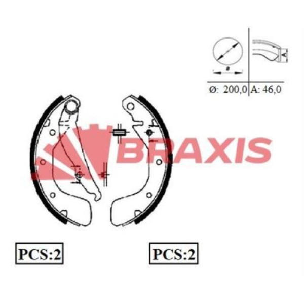Braxis AC0056 Arka Fren Balatası Kalın Tip Astra G-Vectra A-Astra F-Corsa C S4520003