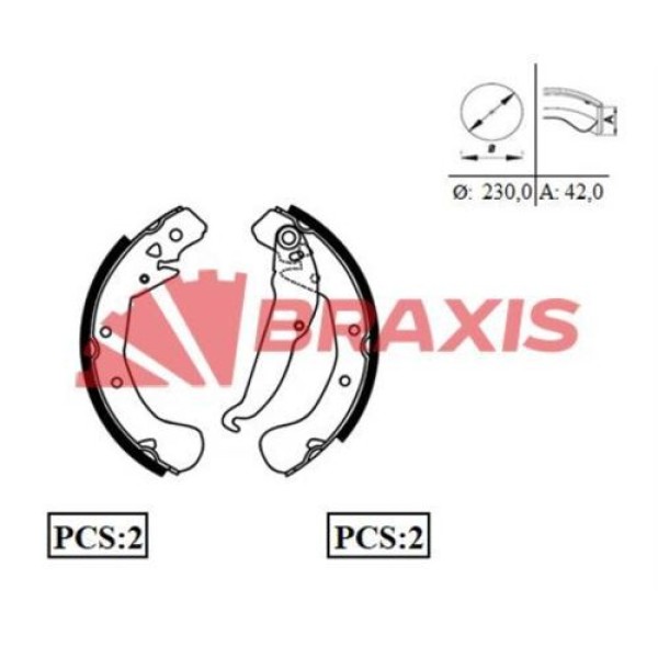 Braxis AC0057 Arka Fren Balatası Pabuç İnce Tip Astra F Astra G Vectra B Zafira A 93171065