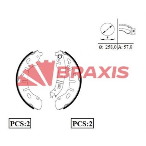 Braxis AC0074 Arka Fren Balatası Pabuç Doblo III Cargo (Tum Modellerde) 77365346 