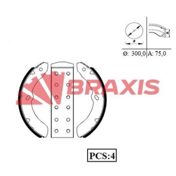 Braxis AC0083 Ön Fren Pabuçlu Balata (085) Isuzu NKR55 Nkr71 NLR 897035085154 