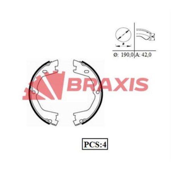 Braxis AC0088 Arka Fren Pabuçlu Balata Daily I II III IV V VI 99-Mascott (90) (110) (120) 190-41 42535858