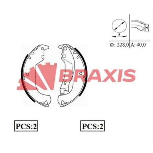 Braxis AC0092 Arka Fren Balatası Pabuç Doblo Albea 1.2 1.3 1.4 1.6 1.8 77362452