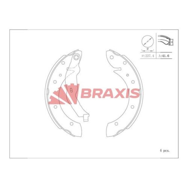 Braxis AC0123 Arka Fren Balatası Pabuç BMW E36 M40 M42 34211160504
