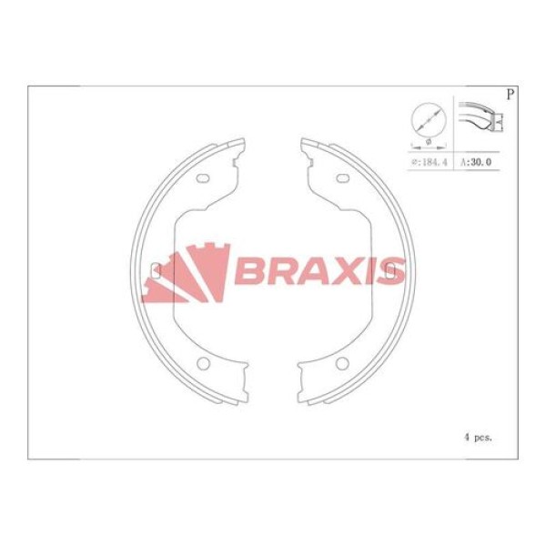 Braxis AC0126 El Fren Balatası Pabuç BMW E46 E60 E64 34416761293