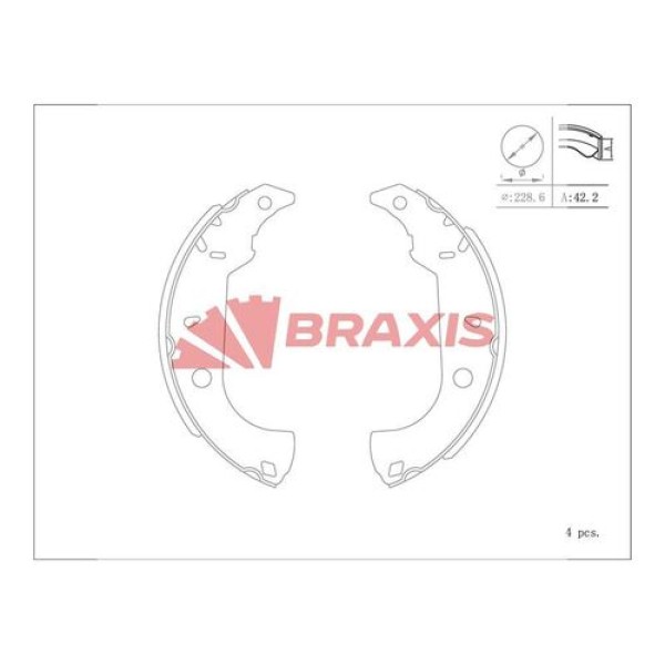 Braxis AC0140 Fren Balatası Arka Kampana Tempra SW Marea 96-02 145 94-96 146 94-01 228x41 60810038 