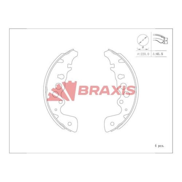 Braxis AC0145 Arka Fren Balatası Pabuç Suzuki Grand Vitara 2.0 2.5 98-02 1A512638Z