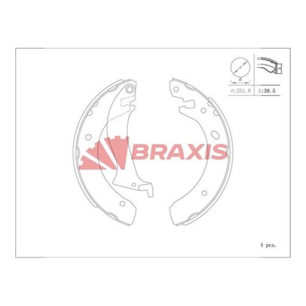 Braxis AC0164 El Fren Balatası Freelander 0 SFS100140 