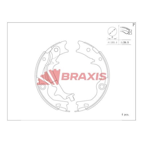 Braxis AC0172 El Fren Balatası Hyundai ix35 09-Tucson 15-Kia Sportage 10- 583052SA30