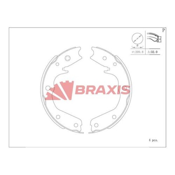 Braxis AC0175 El Fren Balatası Frontera A 92-98 Frontera B 98-03 91149642