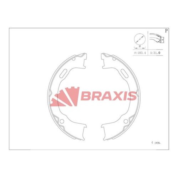Braxis AC0181 El Fren Balatası Jeep Cherokee Wrangler I II Ford Explorer (U2 U) 4.0 96-00 Windstar (A3) 3.0 V6 95-98 FSB4061 