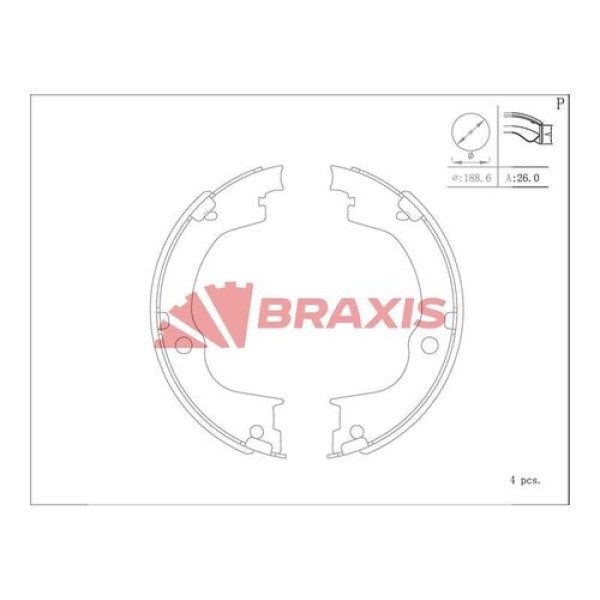 Braxis AC0185 El Fren Balatası Opel Antara Captiva 06- 4804768 