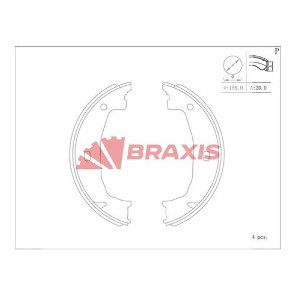 Braxis AC0192 El Fren Balatası BMW F20 F21 E81 E87 E88 E82 F22 F23 F87 E45 34416761291