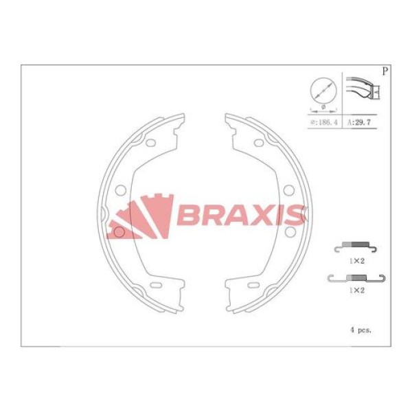 Braxis AC0198 El Fren Balatası Freelander 2 (L359) 06-13 LR001020