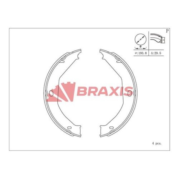 Braxis AC0199 El Fren Balatası Grand Cherokee II 99-04 FSB4057 