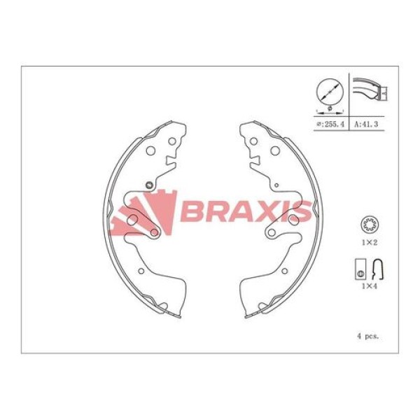 Braxis AC0225 Fren Balatası Arka Pabuç Suzuki Grand Vitara 01- 5320065J00 