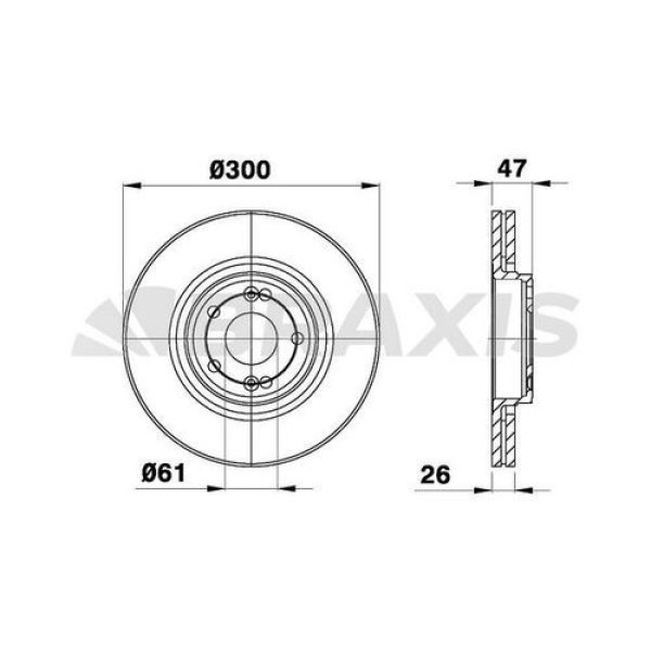 Braxis AD0157 Ön Fren Disk Aynası Laguna II 1.6 1.8 1.9DCI 2.0 (5 Bijon) 8200007122