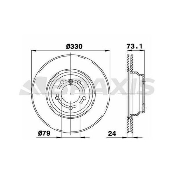Braxis AD0218 Fren Diski Ön Havalı BMW E81 E82 E87 E88 E90 E91 E92 E93 X1 E83 34116764645 
