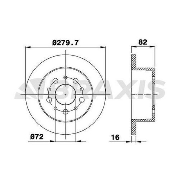 Braxis AD0267 Arka Fren Disk Aynası Boxer Jumper Ducato (Tum Modeller) 14Q (15 Jant) 1.9 2.0 HDI 2.2 HDI 2.5Duz 51848616