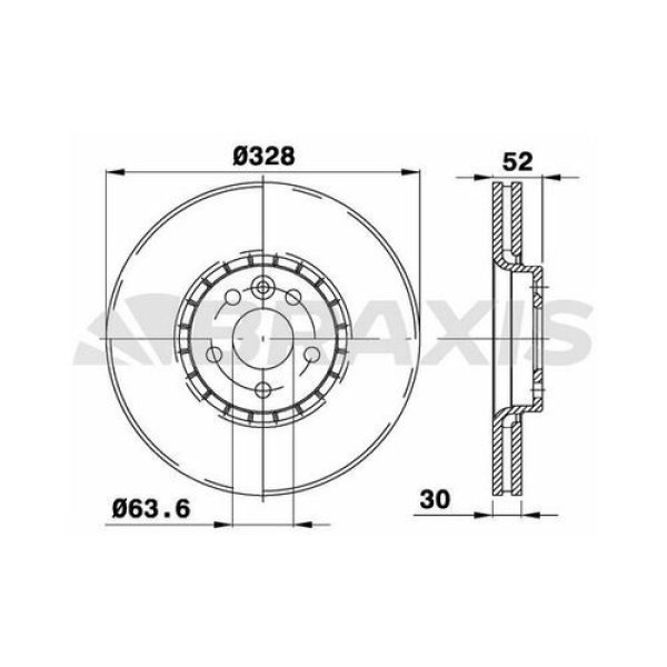 Braxis AD0399 Ön Fren Disk Aynası Volvo XC60 08- DF6472S 
