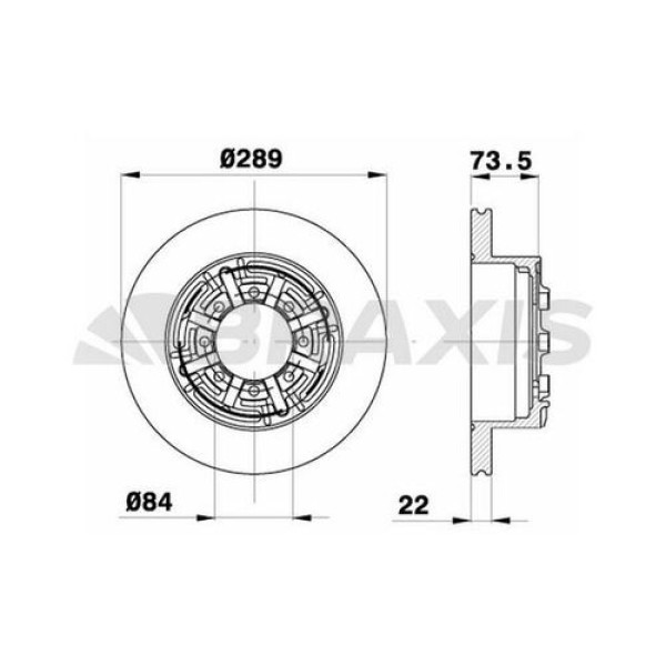 Braxis AD0408 Arka Fren Disk Aynası Iveco Daily II C11 99- 42471111 