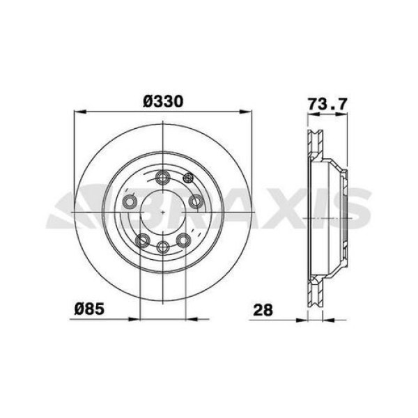 Braxis AD0977 Arka Fren Aynası (17) Touareg Q7 07- 7L6615601D 