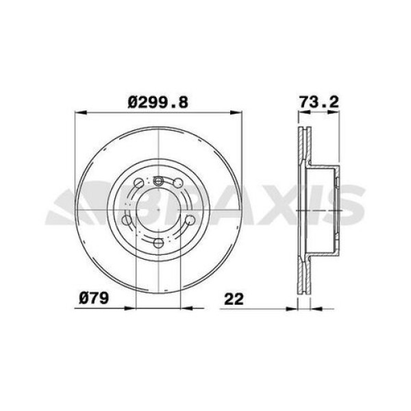 Braxis AD1031 Fren Diski Ön BMW F20 F30 F32 F34 F35 34116792217 