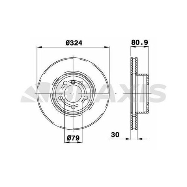 Braxis AD1052 Fren Diski Ön BMW E65 E66 02-07 34116864049