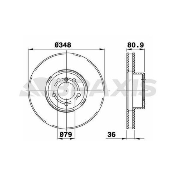 Braxis AD1085 Fren Diski Ön BMW E65 E65 34116767353 