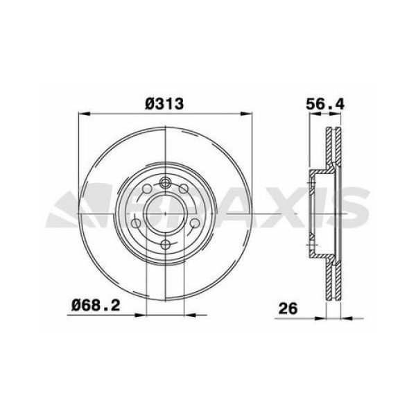 Braxis AD1089 Ön Fren Disk Aynası Ford Galaxy 2.8I 1108038