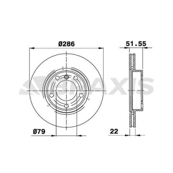 Braxis AE0059 Fren Diski Ön Havalı BMW E36 E45 34116864060