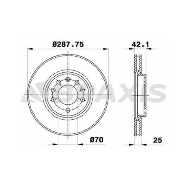 Braxis AE0082 Ön Fren Disk Aynası (5 Bijon) Vectra B Speedstar 569056