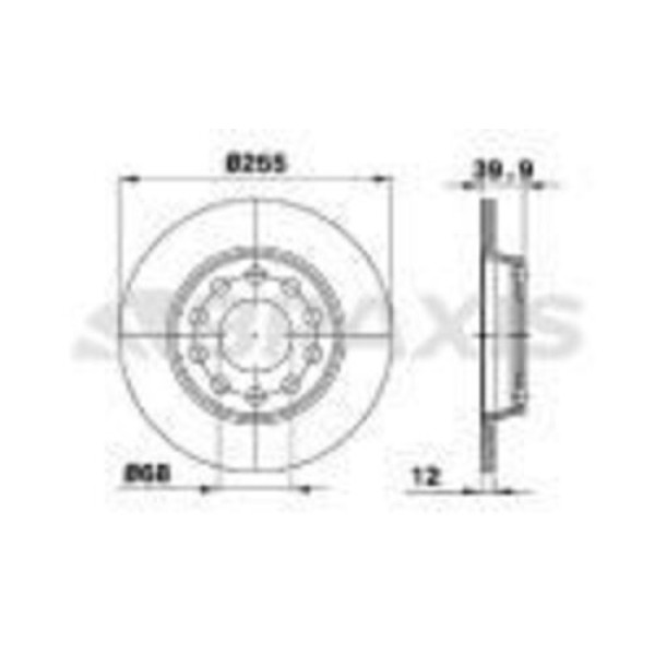 Braxis AE0178 Arka Fren Aynası Exeo 08-A4 Avant 00-08 8E0615601Q