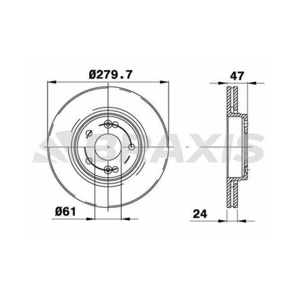 Braxis AE0184 Ön Fren Disk Aynası Laguna II 1.6 1.8 1.9 2.0 (5 Bijon) 8200007121 