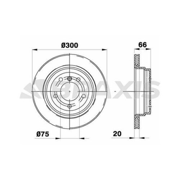 Braxis AE0240 Fren Diski Arka BMW E87 E90 E83 34216764653 
