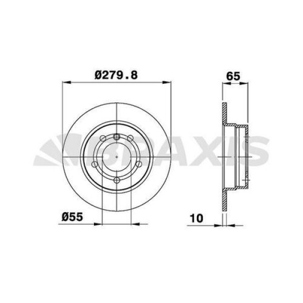 Braxis AE0340 Arka Fren Diski BMW E81 E87 N43 N45 N46 M47 05-10 34216855001