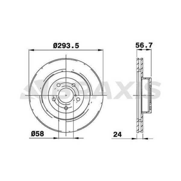 Braxis AE0398 Ön Fren Disk Aynası Havalı Forester 04-10 Impreza 04-11 Legacy 09-11 Outback 03-11 294x4 26300SA000