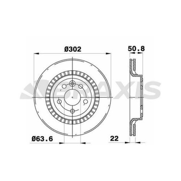 Braxis AE0433 Arka Fren Disk Aynası Volvo XC60 08-16 DF6308